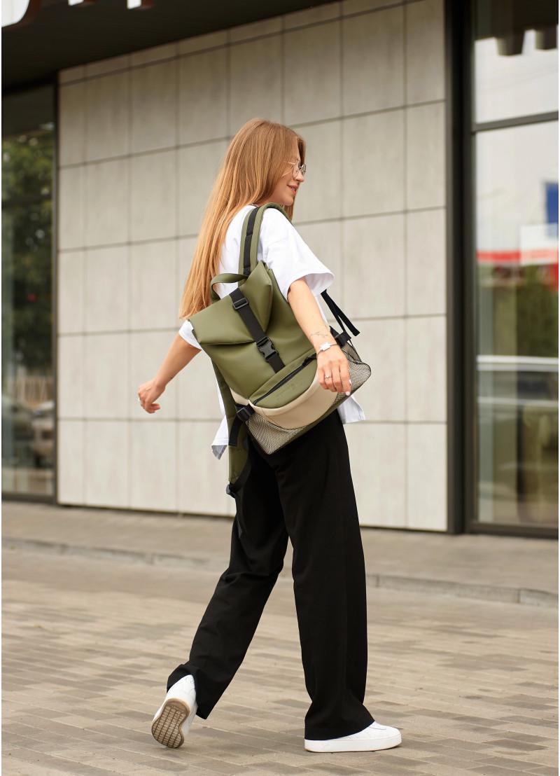 Рюкзак женский Sambag Rene Double 37x31x14 см Хаки (27151119r) - фото 9 Рюкзак женский Sambag Rene Double 37x31x14 см Хаки (27151119r) - фото 9