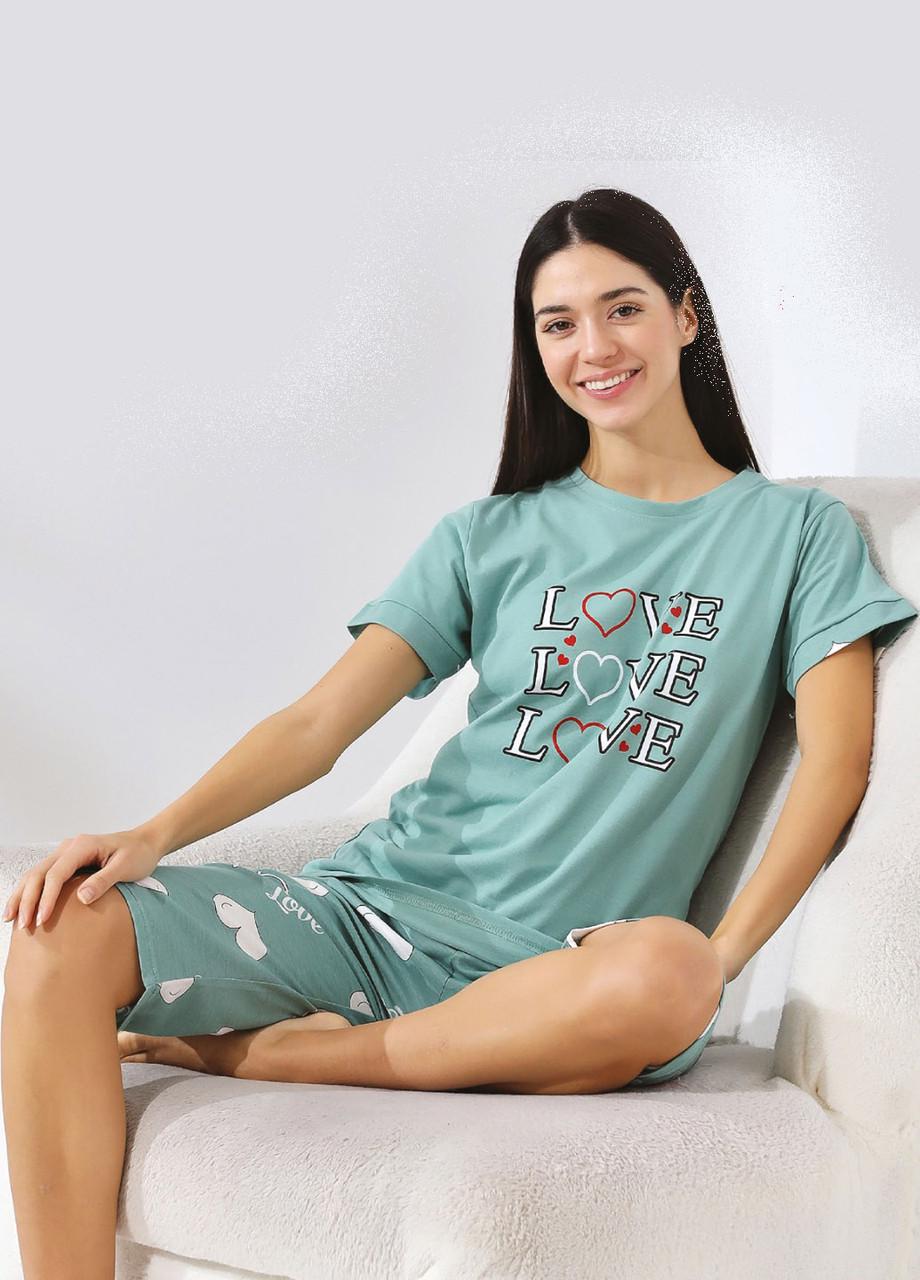 Пижама женская M3248 капри/футболка хлопок M (2214841497)