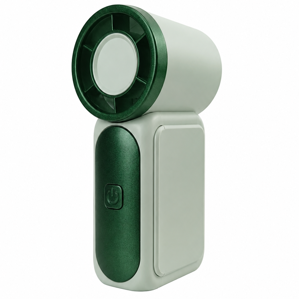 Вентилятор портативный складной RIAS X688 с дисплеем Type-C 2W Green (3_08720)
