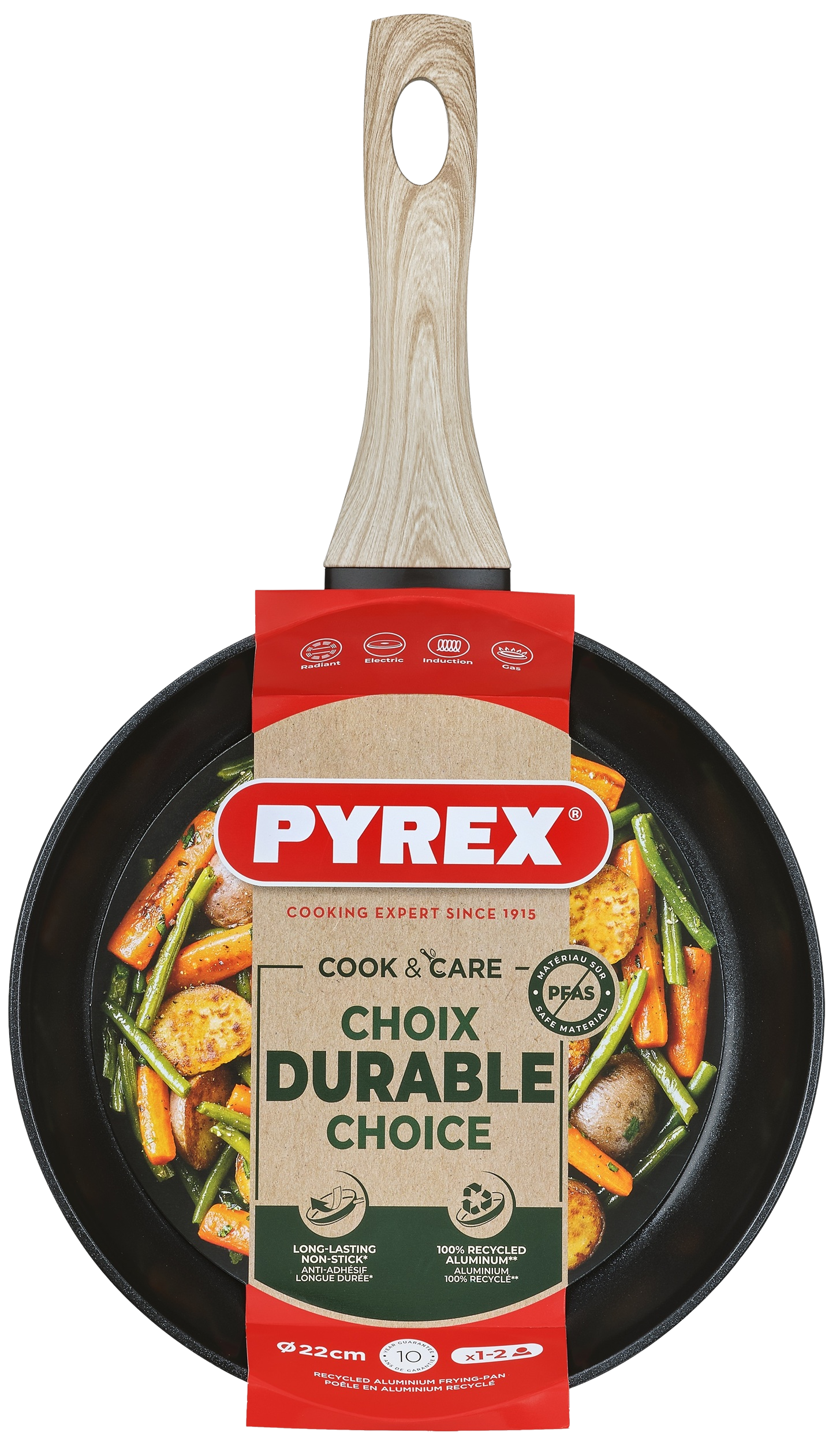 Сковорода PYREX CookCare 22 см (UG-CR22BF6/8046) - фото 2 Сковорода PYREX CookCare 22 см (UG-CR22BF6/8046) - фото 2