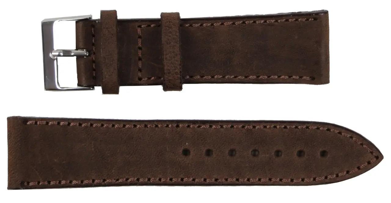 Ремінець для годинника Mykhail Ikhtyar шкіряний 22 мм Коричневий (S22-509-1S brown) Ремінець для годинника Mykhail Ikhtyar шкіряний 22 мм Коричневий (S22-509-1S brown)