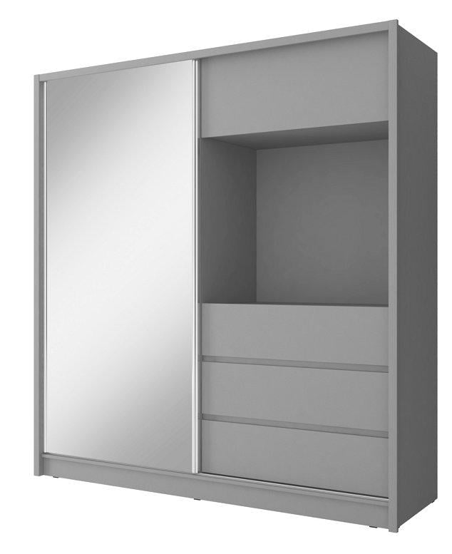 Шкаф полукупый Perfect Home Tv 200 МДФ/ЛДСП/Зеркало Графит (50837)