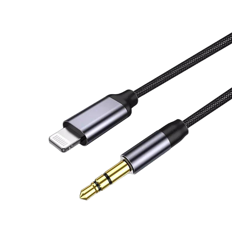 Кабель KUULAA Lightning to 3,5 мм 1 м Black (С402)