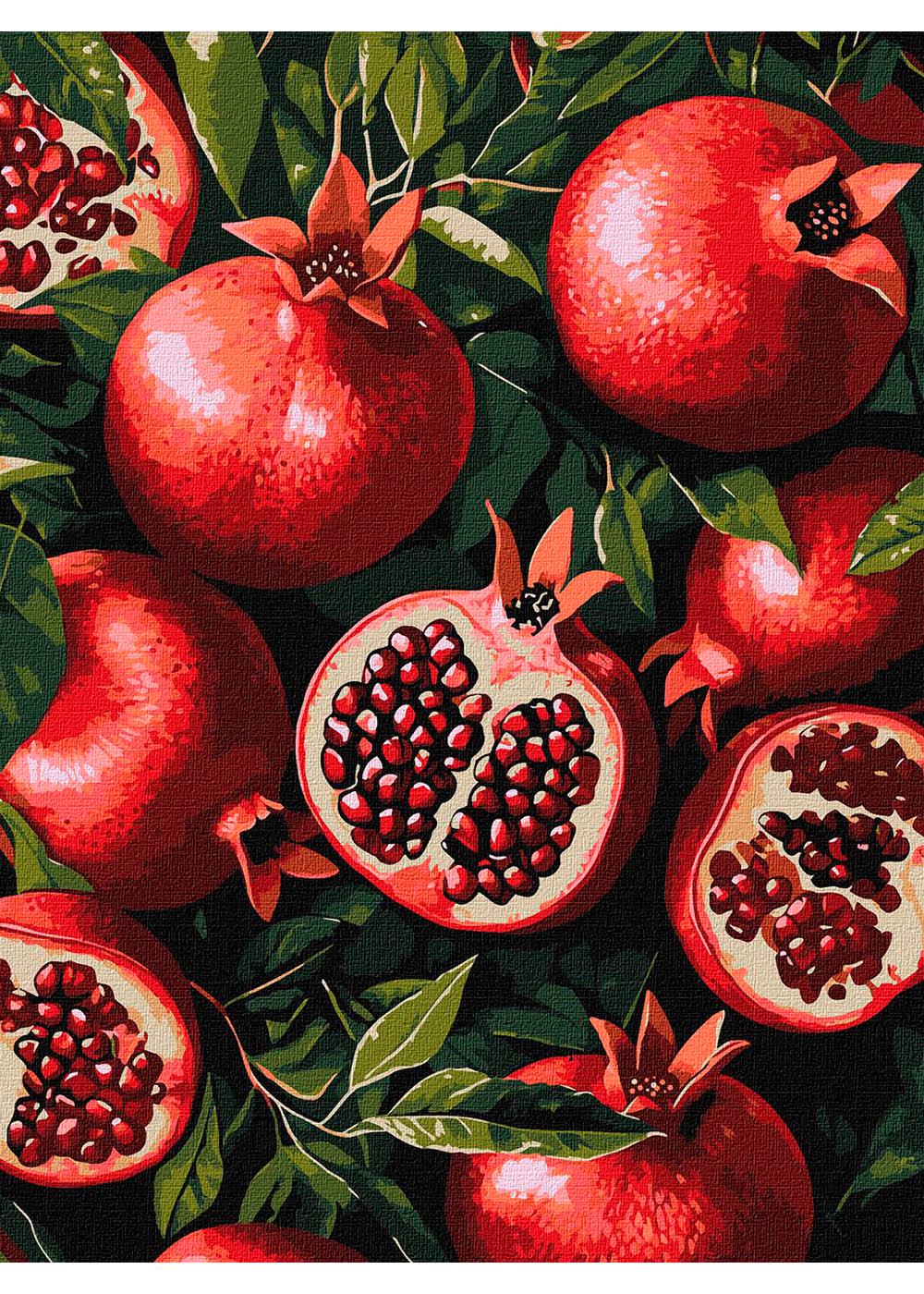 Картина по номерам Ideyka Гранат в разрезе 30х40 см (KHO5731)