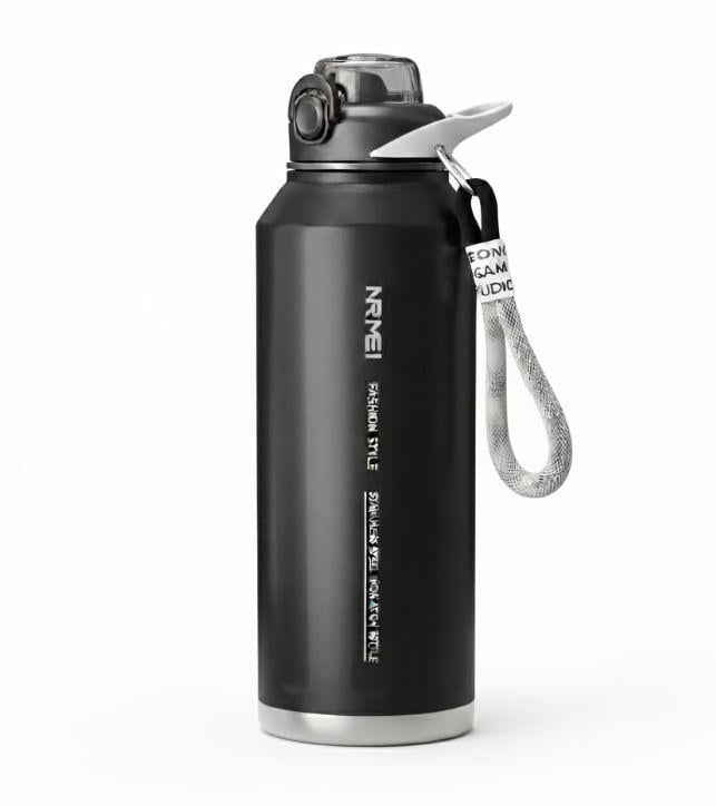 Термос NRMEI из нержавеющей стали 316 герметичный не содержит BPA 1000 мл Черный (2817358959)