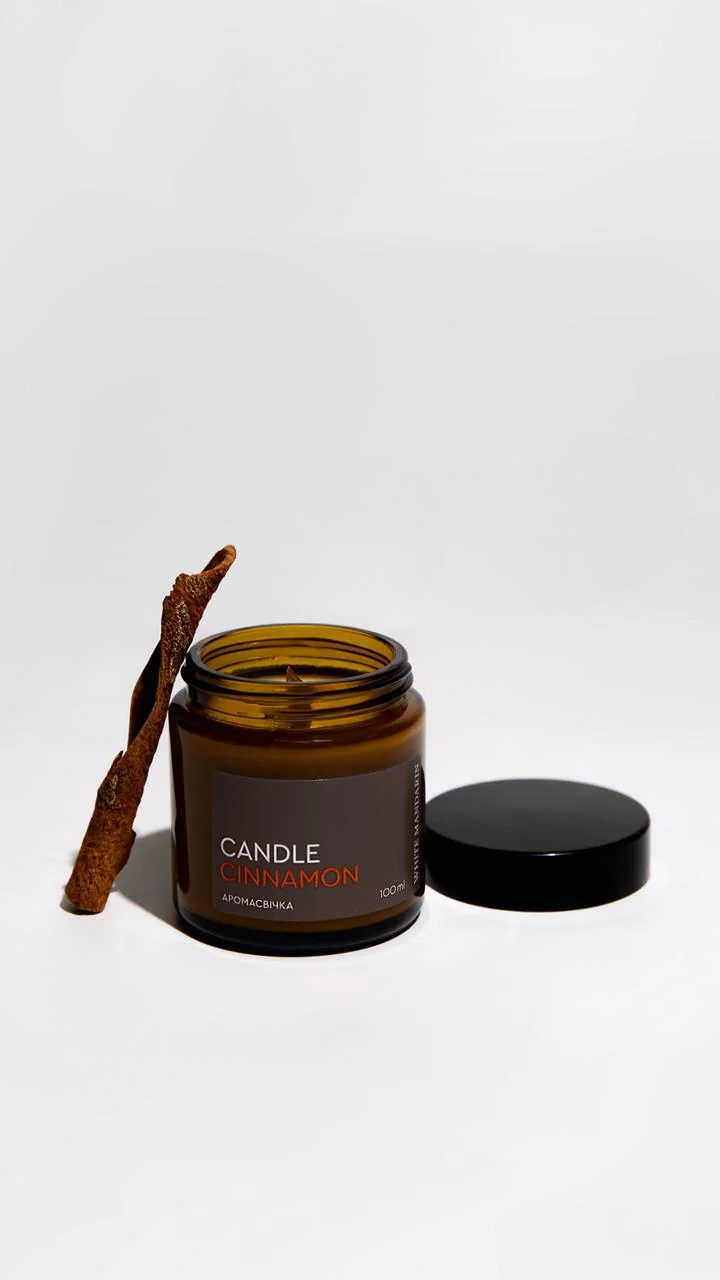 Массажная спа-свеча аромасвечка для ухода White Mandarin CANDLE CINNAMON 100 мл (2428159985)