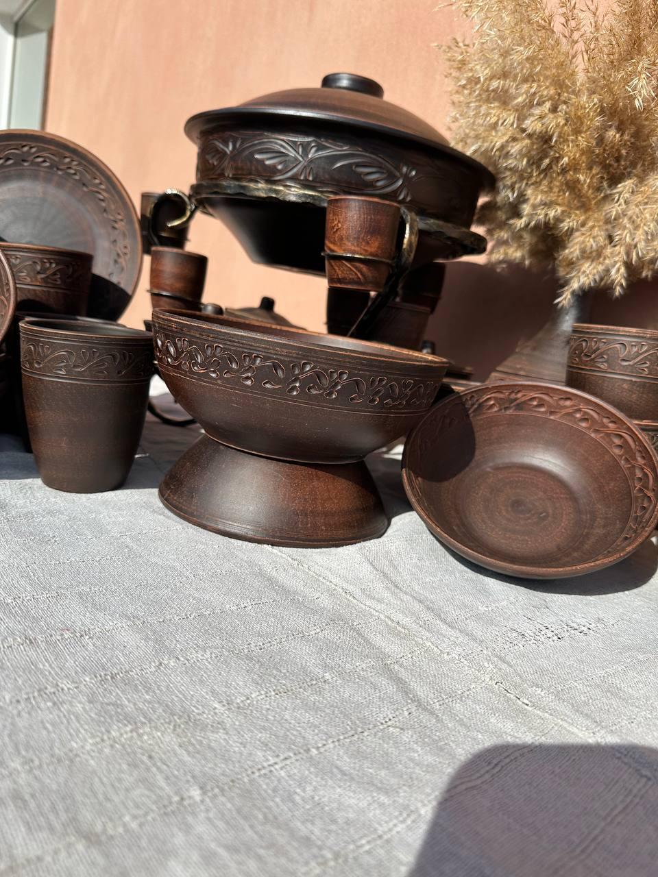 Набір столового посуду Господиня із червоної глини (2577449787) - фото 10