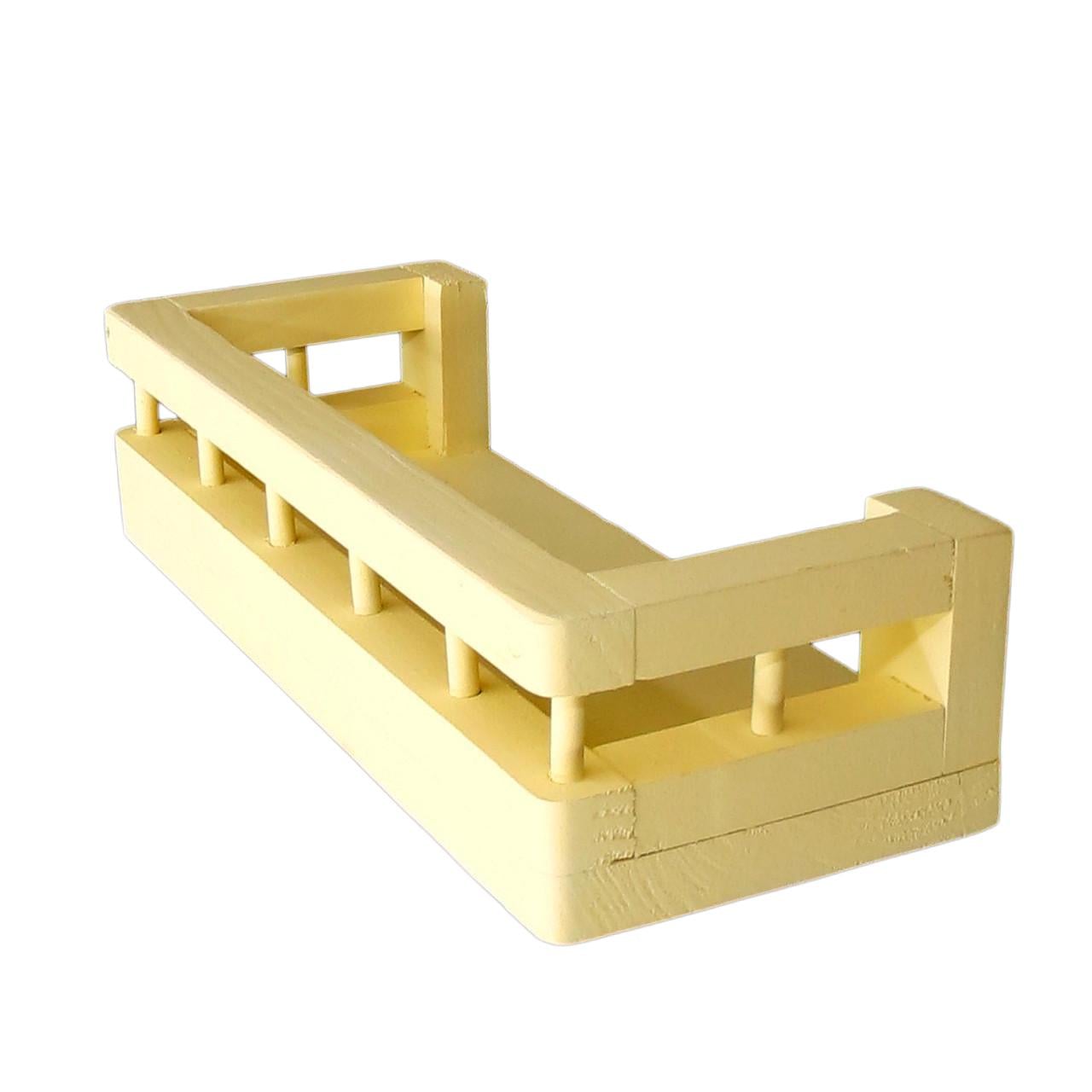 Полка настенная/настольная из дерева Сакаба с бортиком Лимонад (ПНС/010951)