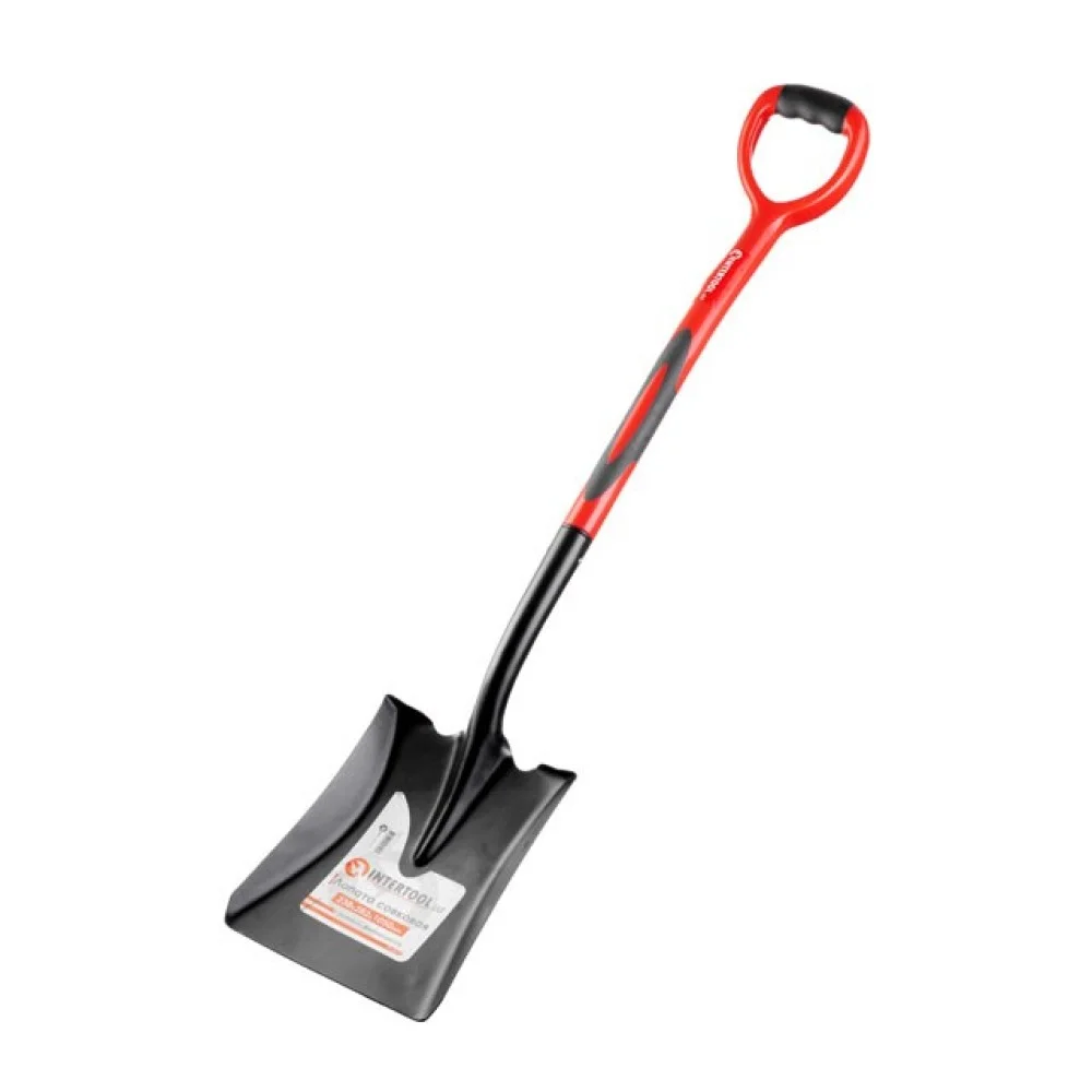 Лопата совковая ручка Intertool FT-2014 из фибергласа 238х282х1050 мм (8-22-34150)