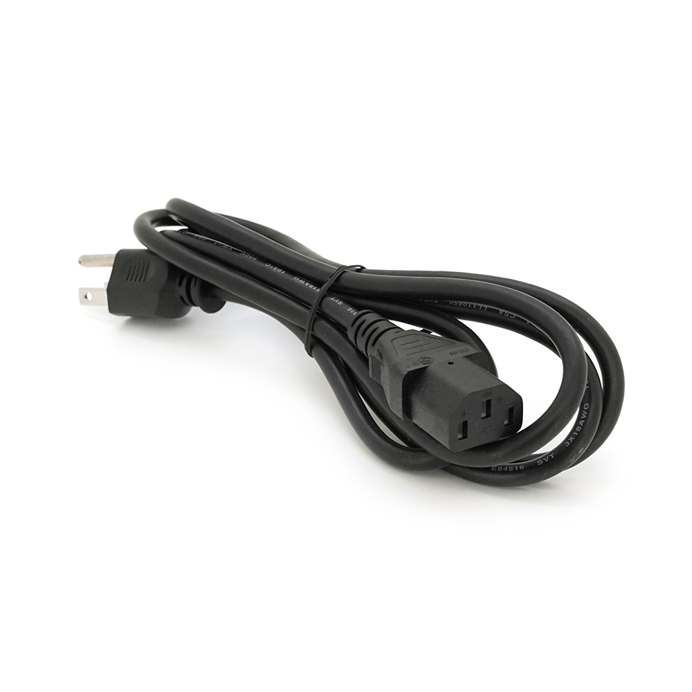 Кабель живлення USA 0,5 мм PC-184/2 B-C13 3 pin 1,8 м Чорний (38609)