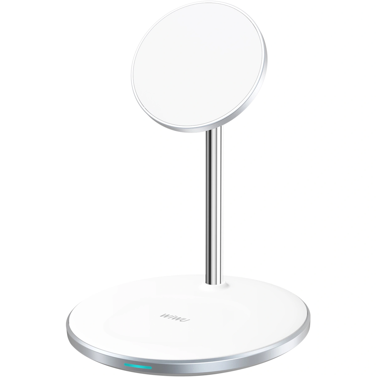 Зарядное устройство беспроводное WIWU Station Wireless Charger 2in1 15 W with MagSafe White (Wi-W019)
