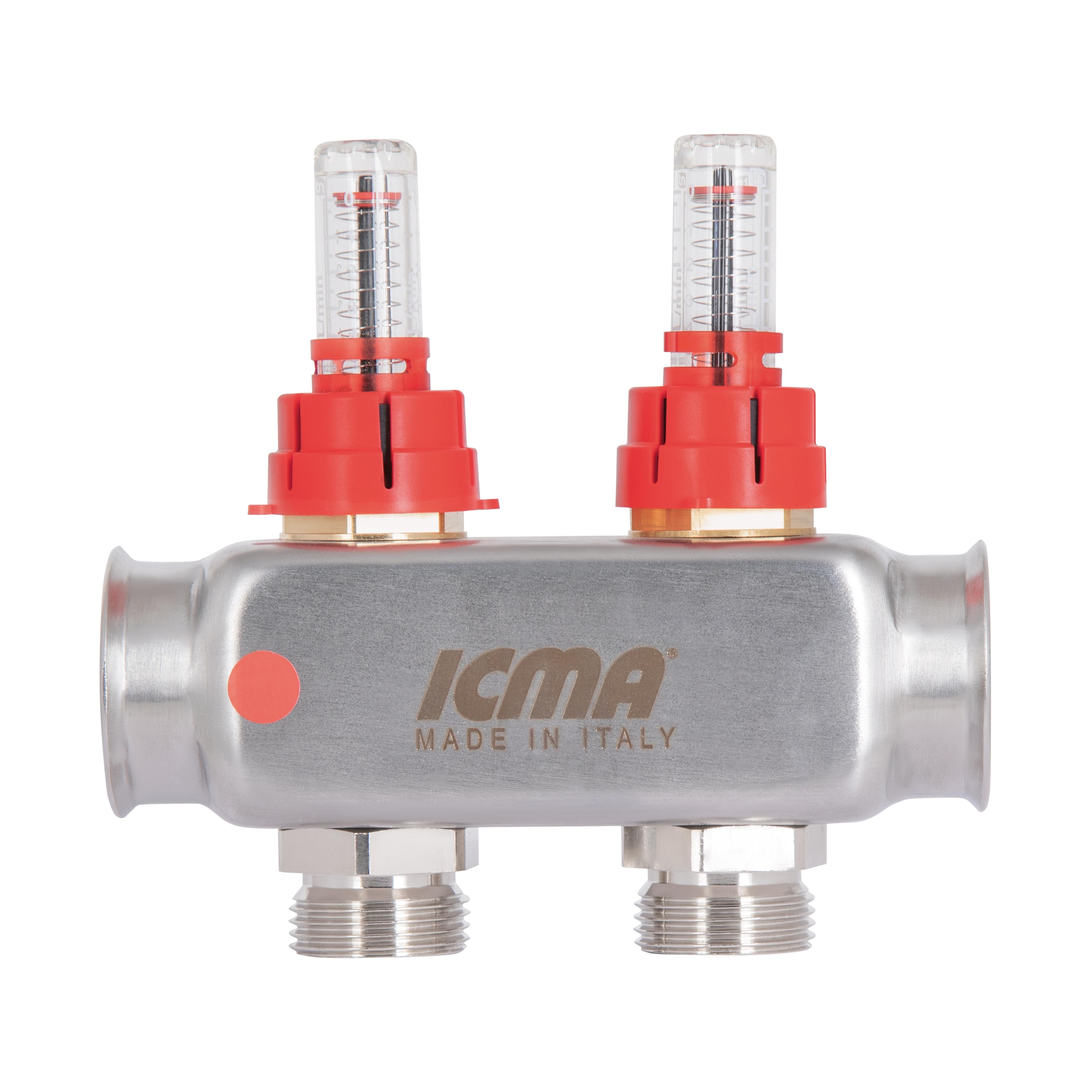 Коллектор для теплого пола ICMA 87K073179PG32QU 2 контура с расходомерами 1"/3/4" (250465) - фото 4 Коллектор для теплого пола ICMA 87K073179PG32QU 2 контура с расходомерами 1"/3/4" (250465) - фото 4