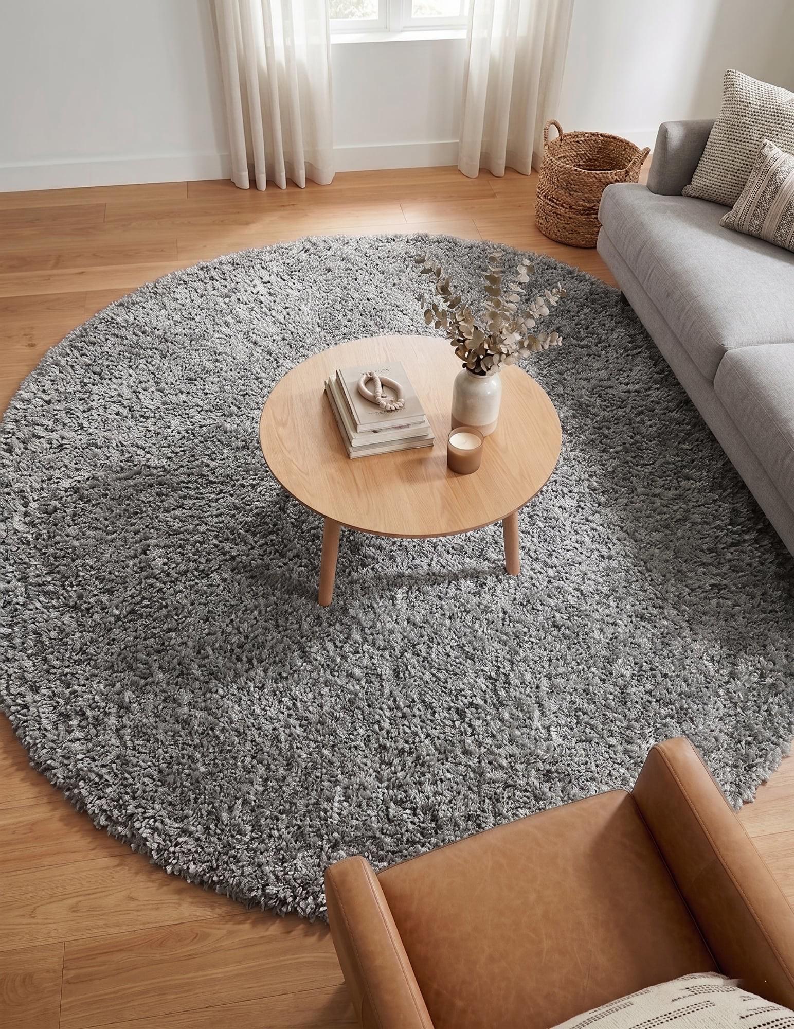 Ковер с высоким ворсом Loca 6365A круг 150x150 см Light gray (75771515) Ковер с высоким ворсом Loca 6365A круг 150x150 см Light gray (75771515)