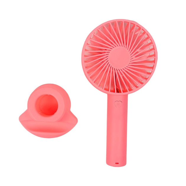 Вентилятор на підставці X-9 акумуляторний Рожевий (GR-04500)