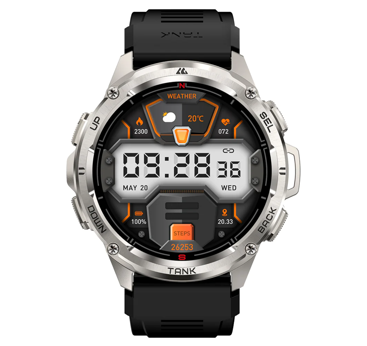 Смарт-часы тактические Kospet Tank T3 Ultra Special Edition Silver — фото 5