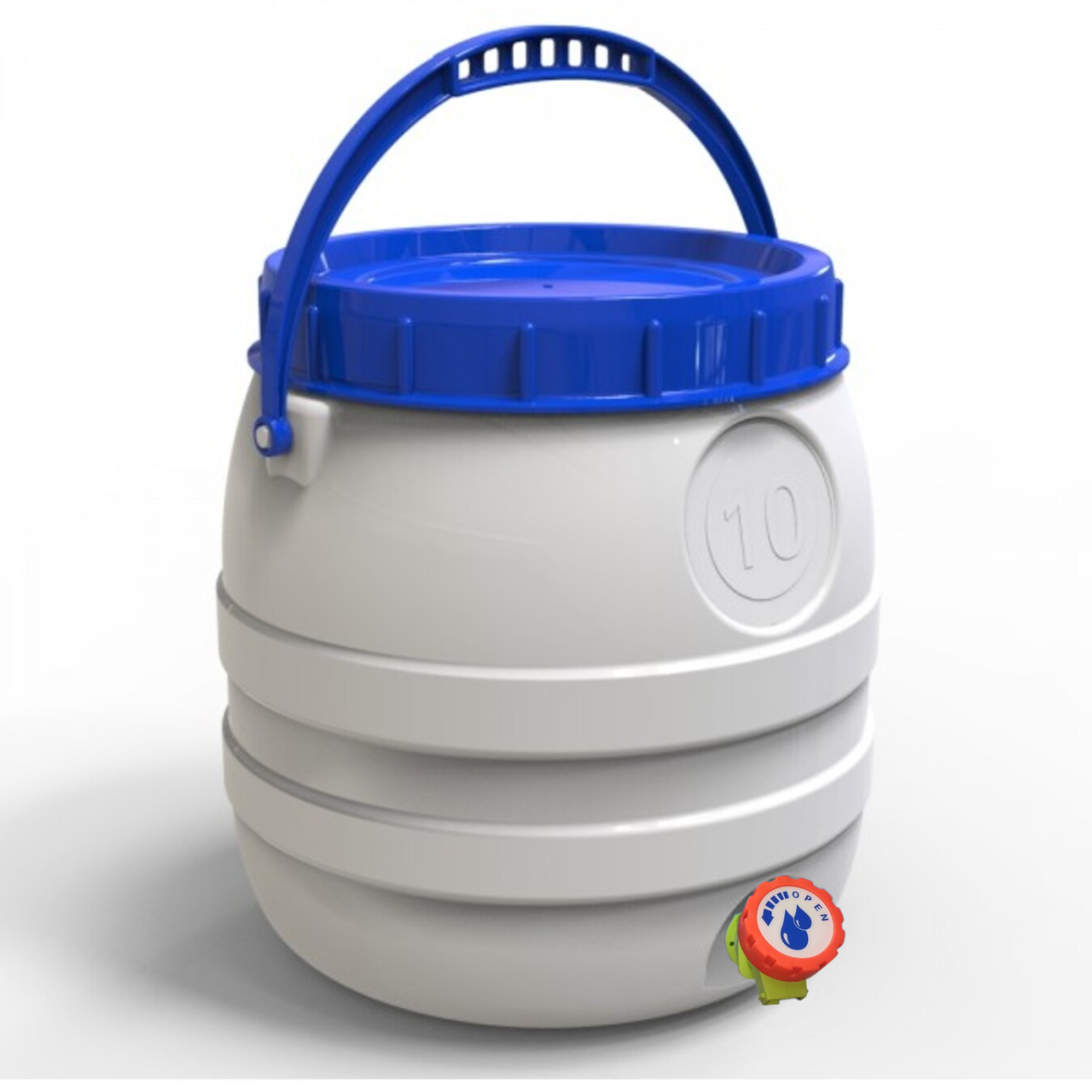 Бидон пищевой Евро Пласт дужка с вентильным краном 10 л (3693)