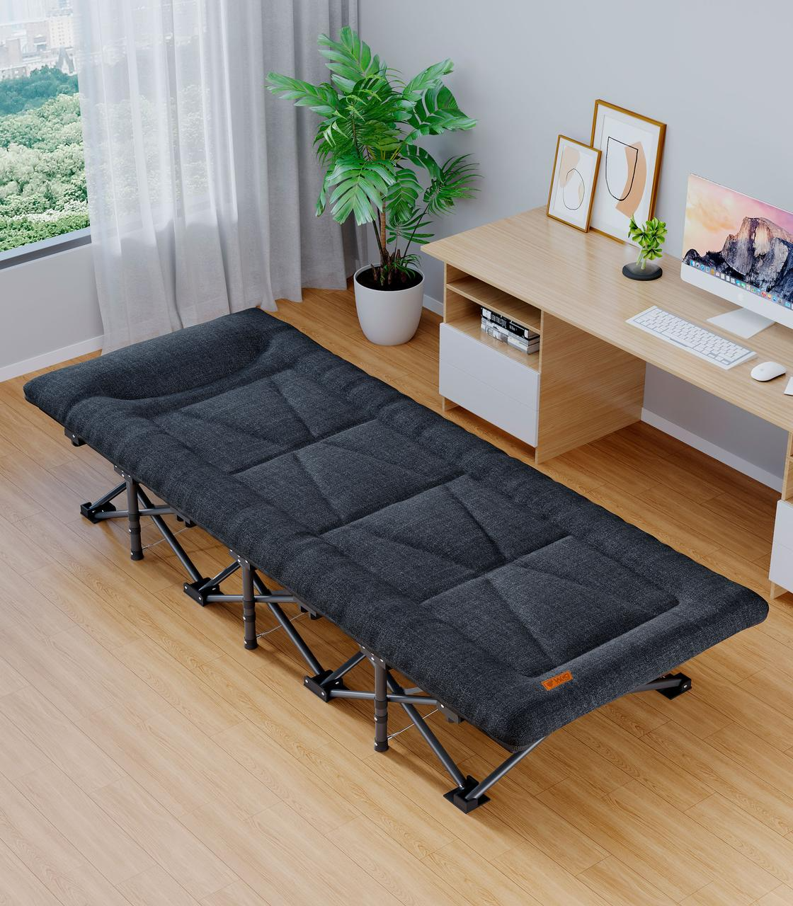 Шезлонг для отдыха с матрасом WCG CC-R11 сумка/матрас 190х68х30 см Черный (CC-R11 (1) - фото 8