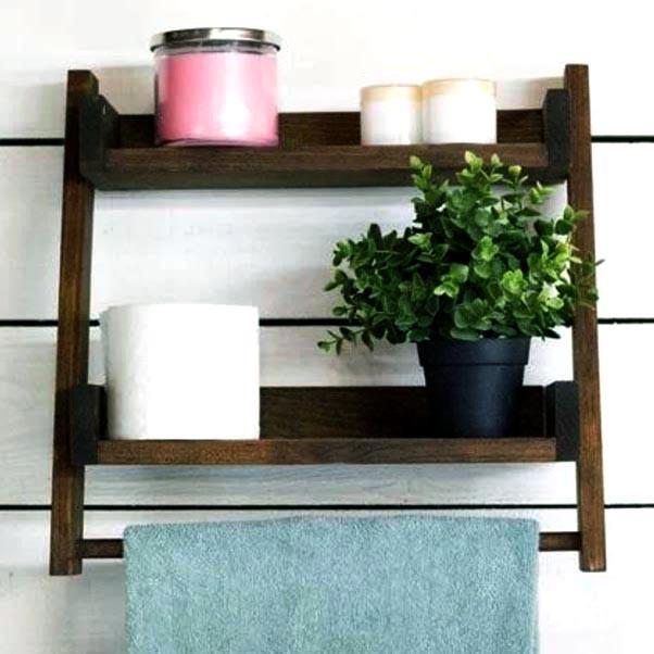 Полка для ванной из дерева Ломен Капучино (ВНП/007209)