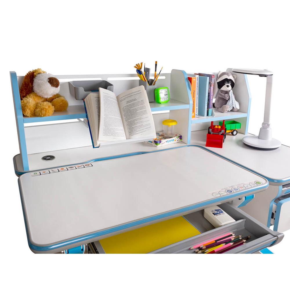 Парта трансформер школьная эргономичная Mealux Sherwood Energy Белый/Голубой (BD-830 W/BL Energy) - фото 5 Парта трансформер школьная эргономичная Mealux Sherwood Energy Белый/Голубой (BD-830 W/BL Energy) - фото 5