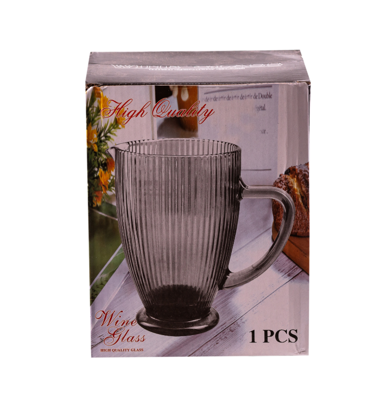 Кувшин для напитков фигурный прозрачный ребристый из толстого стекла 1,2 л Голубой - фото 4 Кувшин для напитков фигурный прозрачный ребристый из толстого стекла 1,2 л Голубой - фото 4