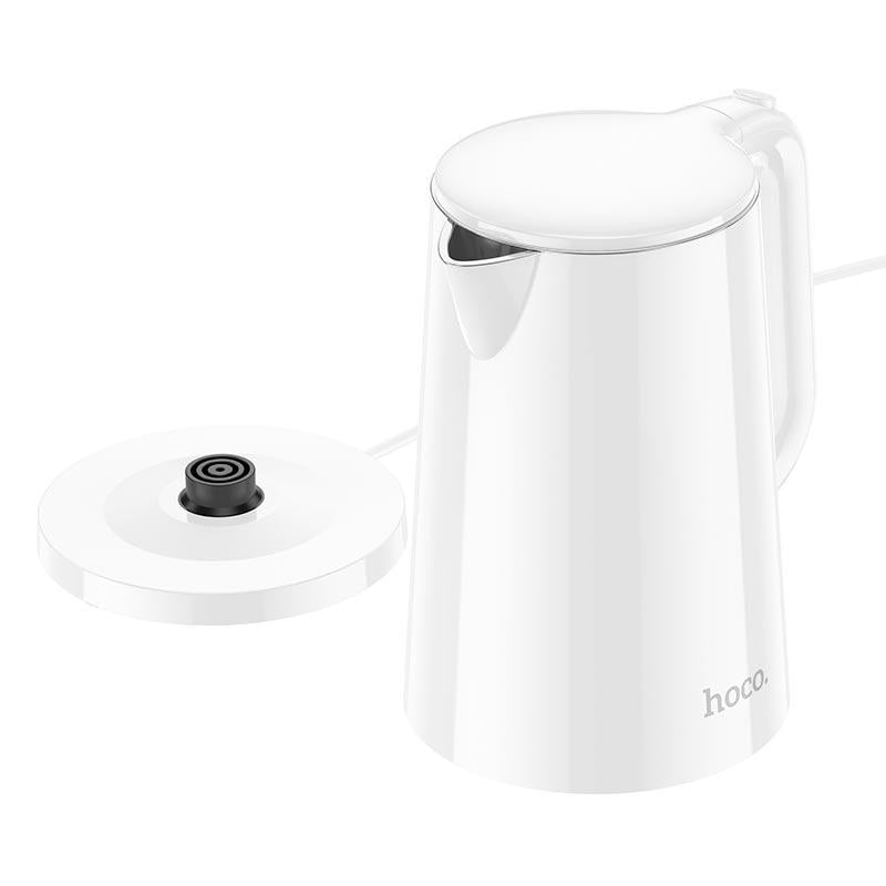 Электрочайник Hoco HE11 electric kettle 1500-1800 Вт 1,7 л Белый (613301) - фото 2 Электрочайник Hoco HE11 electric kettle 1500-1800 Вт 1,7 л Белый (613301) - фото 2