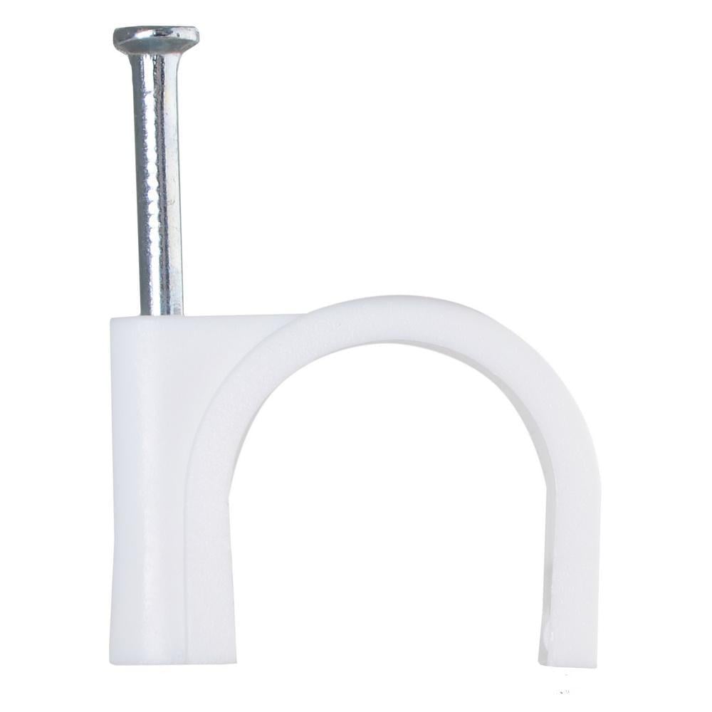 Скоба с гвоздем круглая АСКО-УКРЕМ 30 мм Белый (28681973)