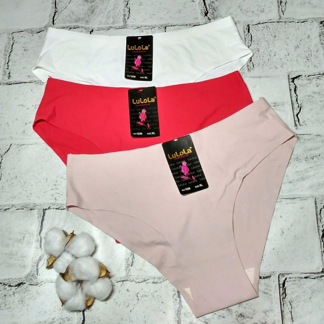 Трусики женские слипы Lulola бесшовные/микрофибра р. 46/XL 3 шт. (1236-11)