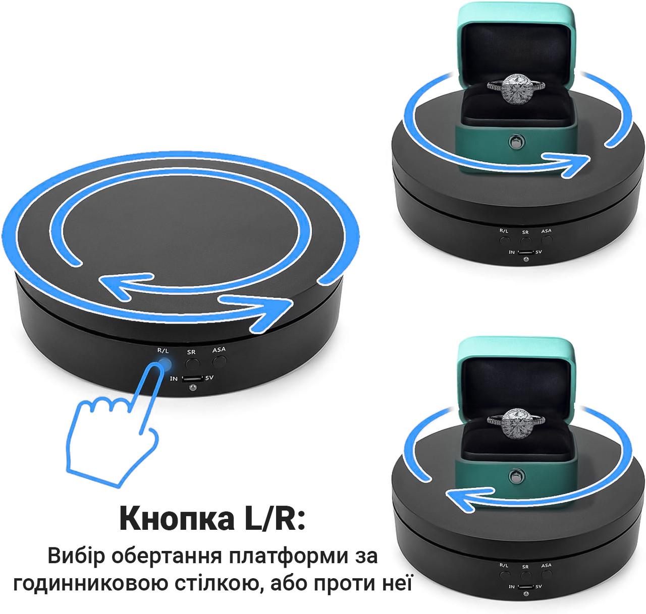 Столик поворотный для фото Andoer TT-19 для 3D и предметной съемки 360° 19 см Черный - фото 8 Столик поворотный для фото Andoer TT-19 для 3D и предметной съемки 360° 19 см Черный - фото 8