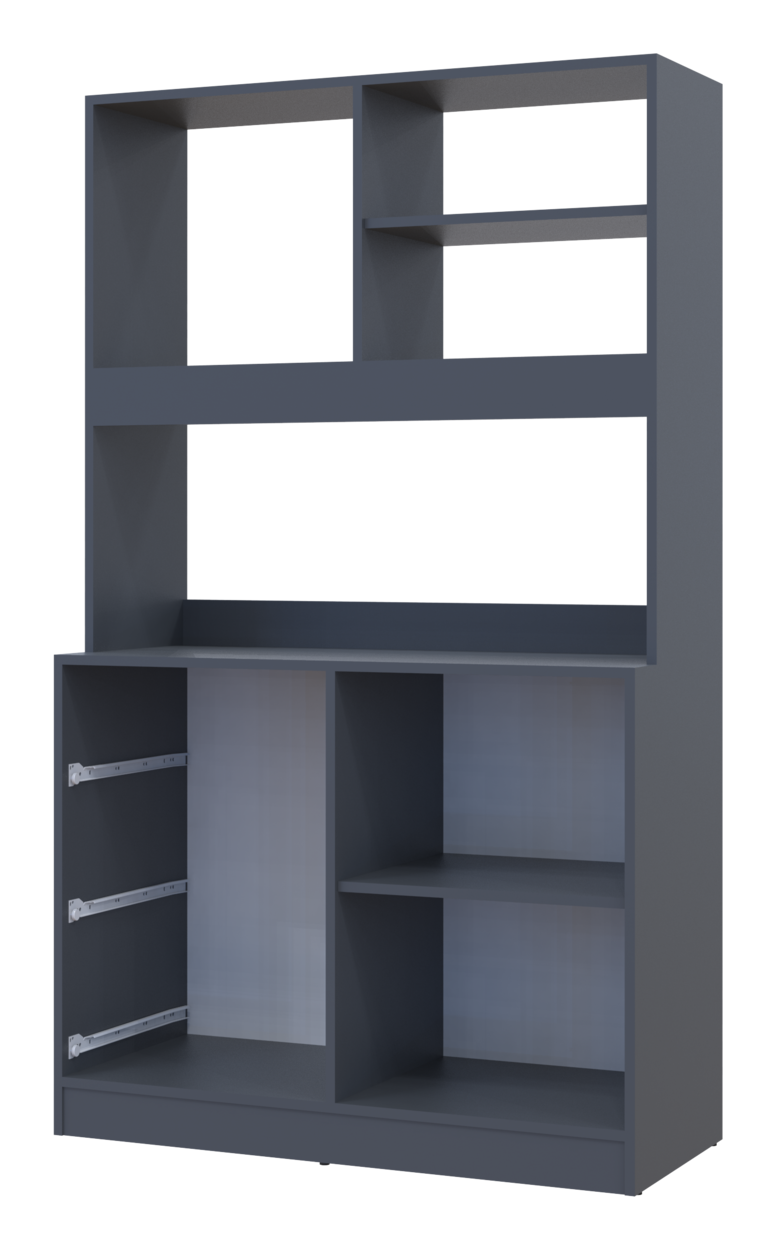 Готова кухня міні Doros Лея ДСП 100х43х171 см Графіт/Дуб евок (81359336) - фото 8 Готова кухня міні Doros Лея ДСП 100х43х171 см Графіт/Дуб евок (81359336) - фото 8