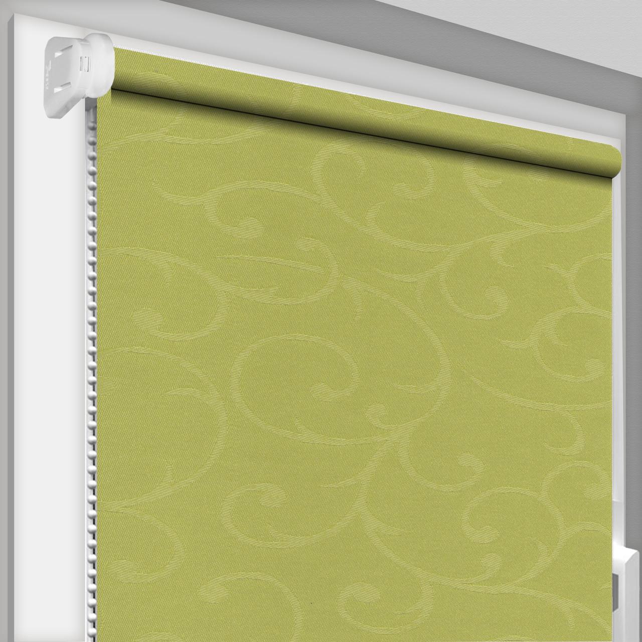 Рулонная штора DECO SHARM Акант 2058 открытого типа 875x1700 мм Оливка (akant2058-24)