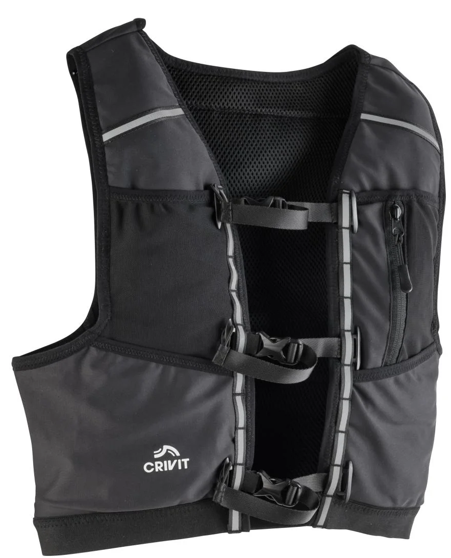 Жилет спортивный для бега CRIVIT рюкзак-жилет XS/S 41x33x0,5 см Черный