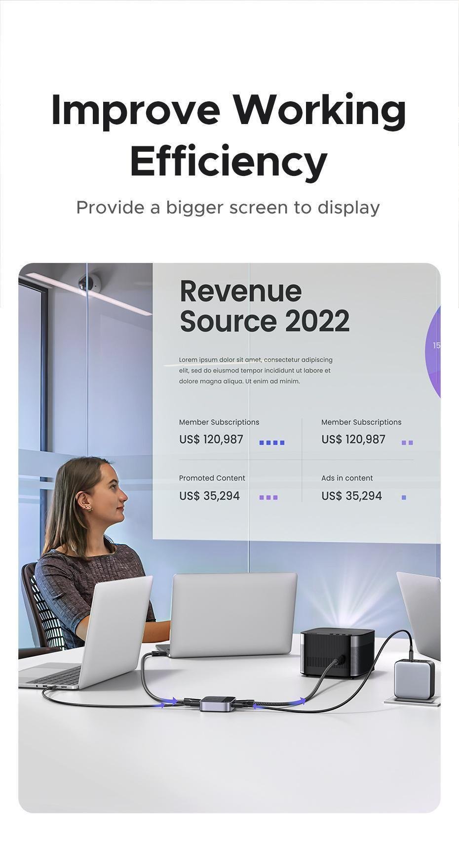 Перемикач HDMI USB-C Ugreen 4K 60Hz HDR (55452) - фото 11 Перемикач HDMI USB-C Ugreen 4K 60Hz HDR (55452) - фото 11