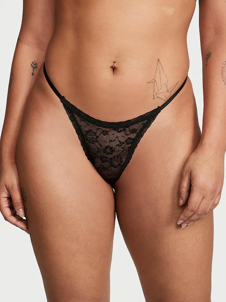 Трусики стринги Victoria's Secret The Lacie Lace String Thong Panty M Черный (26762832) Трусики стринги Victoria's Secret The Lacie Lace String Thong Panty M Черный (26762832)