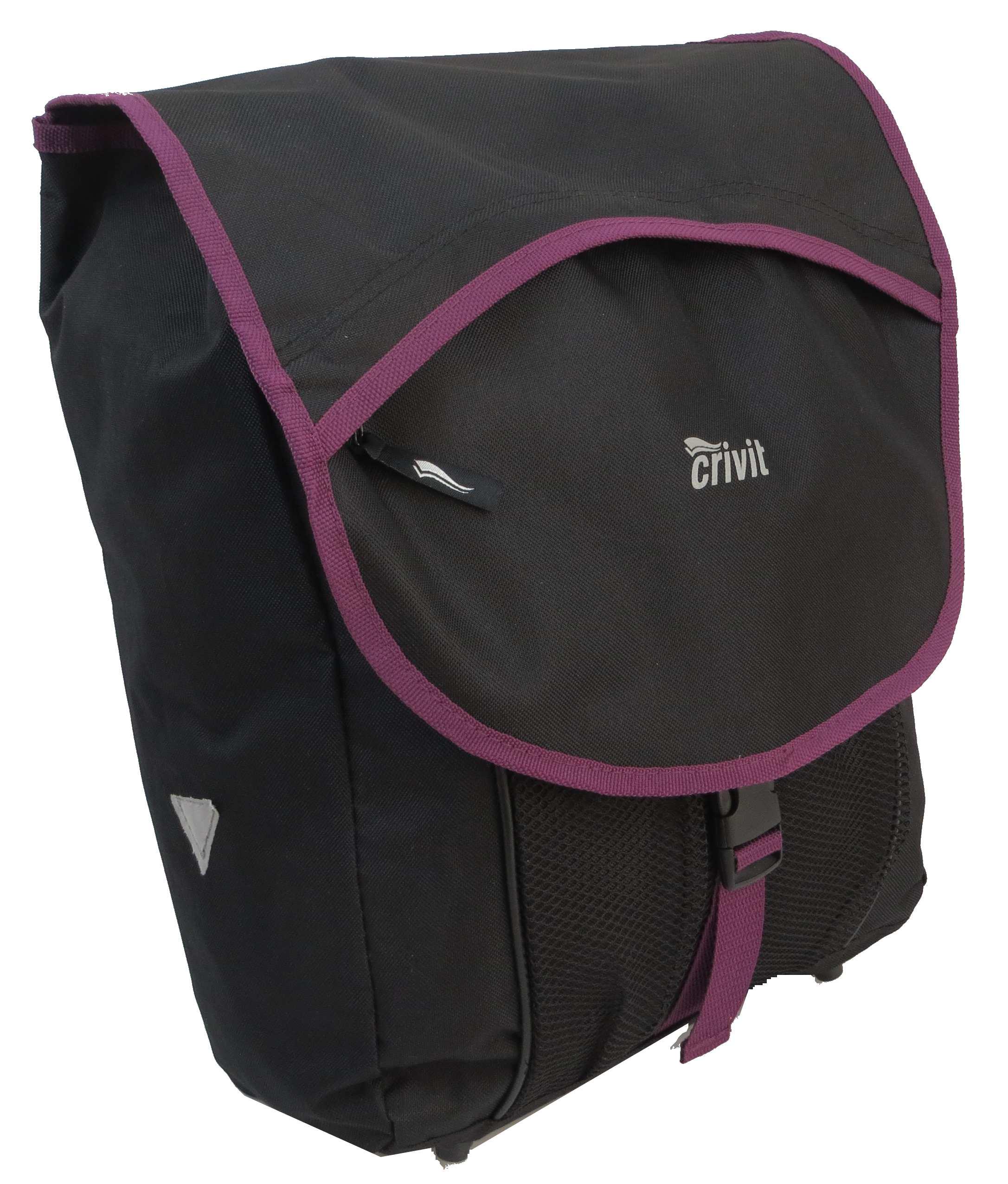 Сумка велосипедна Сrivit з дощовиком 18 л Чорний (S061796)