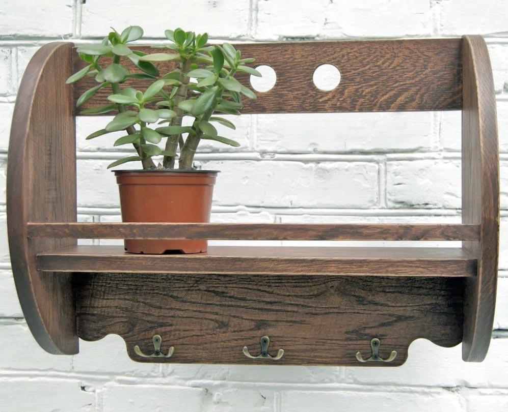 Полка для ванной из дерева Анабург Сепия (ВНП/012608)