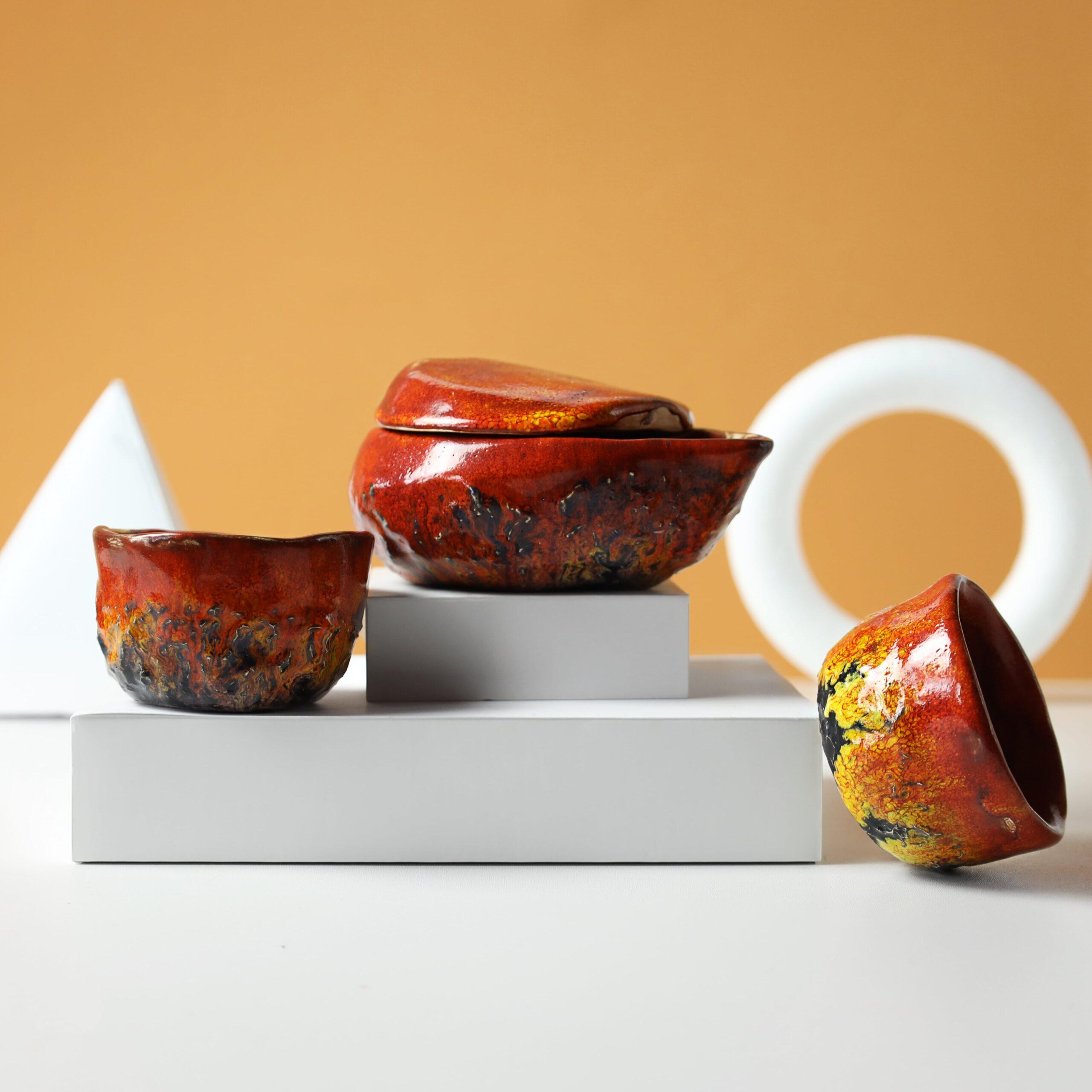 Набір для чайної церемонії Вулкан ручної роботи (TS-04) - фото 3 Набір для чайної церемонії Вулкан ручної роботи (TS-04) - фото 3