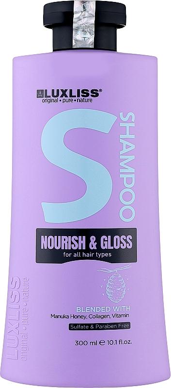 Шампунь для живлення та блиску волосся Luxliss Nourish&Gloss Shampoo 300 мл