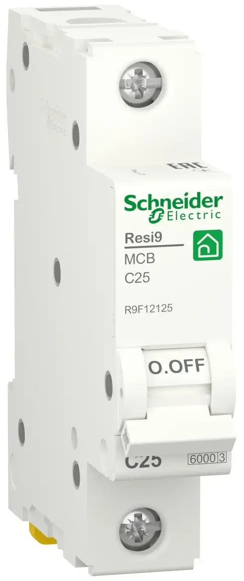 Автоматичний вимикач 1-п. RESI9 25A C 6kA SCHNEIDER ELECTRIC C2 Автоматичний вимикач 1-п. RESI9 25A C 6kA SCHNEIDER ELECTRIC C2