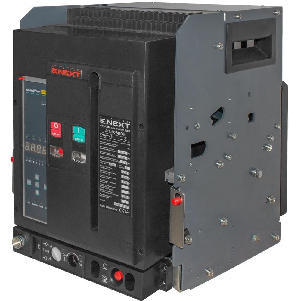 ВоздушныйАвтоматический выключатель e.industrial.acb.3200D.3200 выкатной 0,4kV 3Р электронный расцепитель (43570)