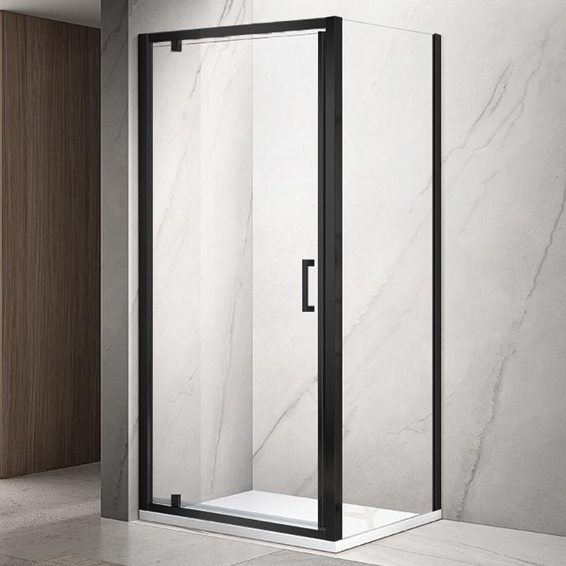 Душова кабіна Dusel А-518B 100х90х195 см двері розпашні/профіль чорний/скло прозоре (A518B1090)