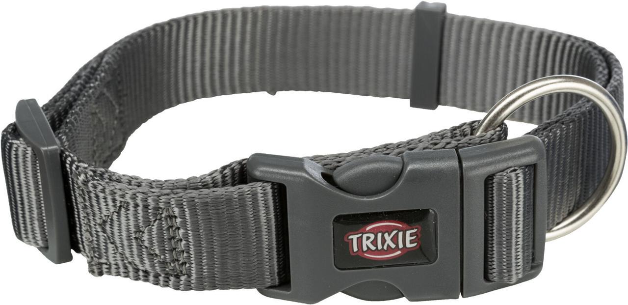 Нашийник для собак Trixie Premium з обхватом нейлон 40-65 см L-XL Графітовий (1789925622)