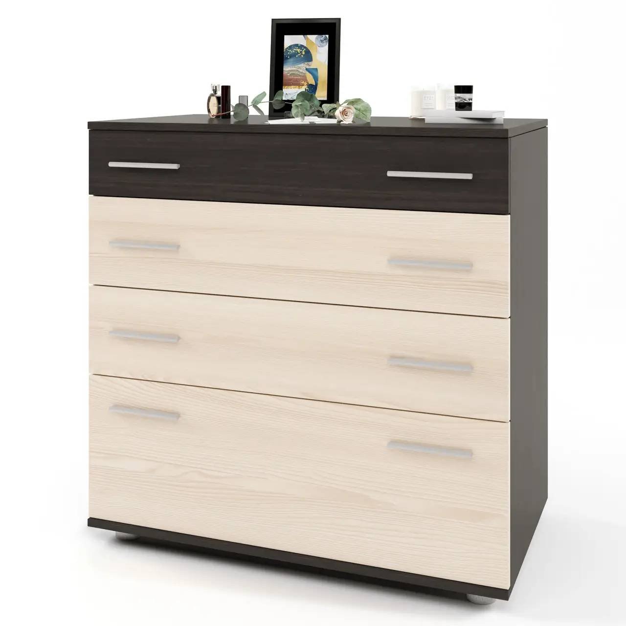 Комод Еверест на 3 ящики роликові направляючі К2 80х45х85 см Венге/Дуб молочний (643fde7485a7a72bcf59310f) Комод Еверест на 3 ящики роликові направляючі К2 80х45х85 см Венге/Дуб молочний (643fde7485a7a72bcf59310f)