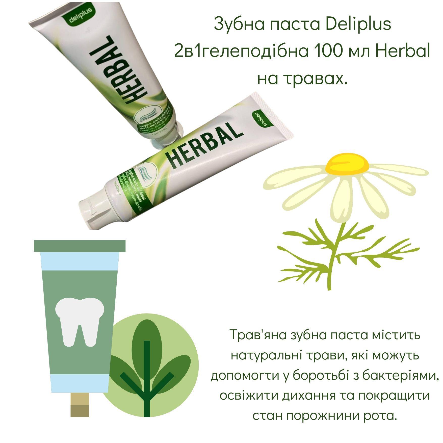 Зубная паста Deliplus 2в1 гелеобразная 100 мл - фото 2 Зубная паста Deliplus 2в1 гелеобразная 100 мл - фото 2