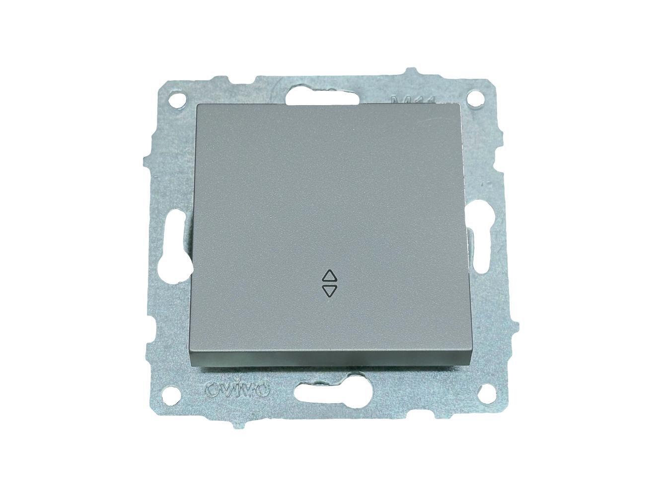 Выключатель проходной одноклавишный Ovivo Grano Серебряный (00000007687) - фото 1 Выключатель проходной одноклавишный Ovivo Grano Серебряный (00000007687) - фото 1