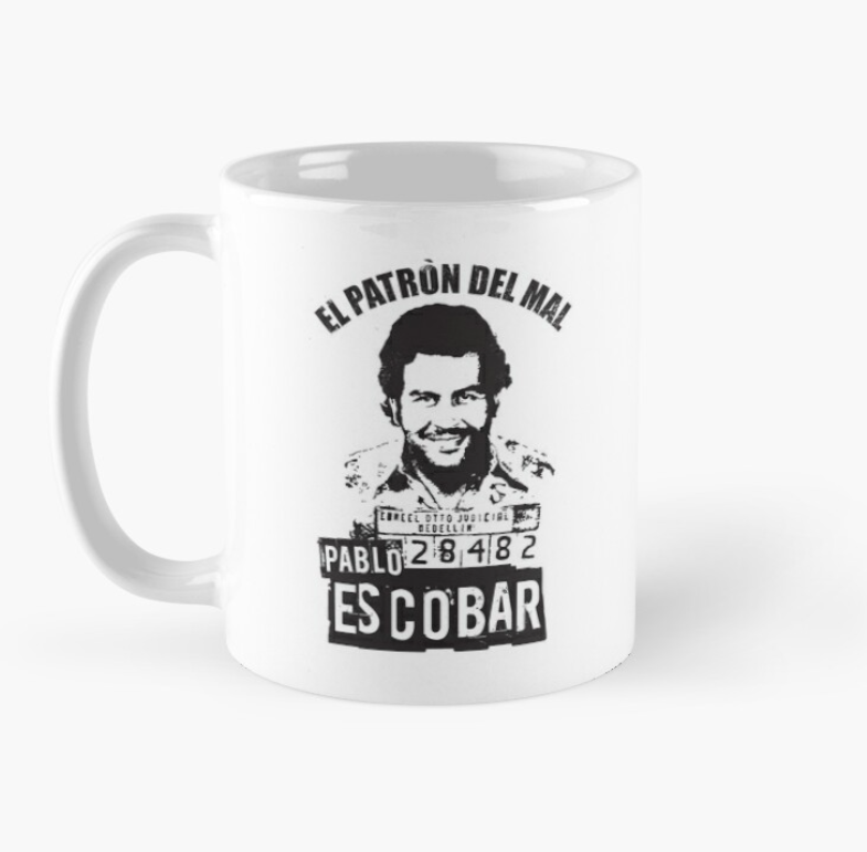 Чашка керамическая с принтом "Pablo Escobar" 330 мл Белый (ПН42Ч)