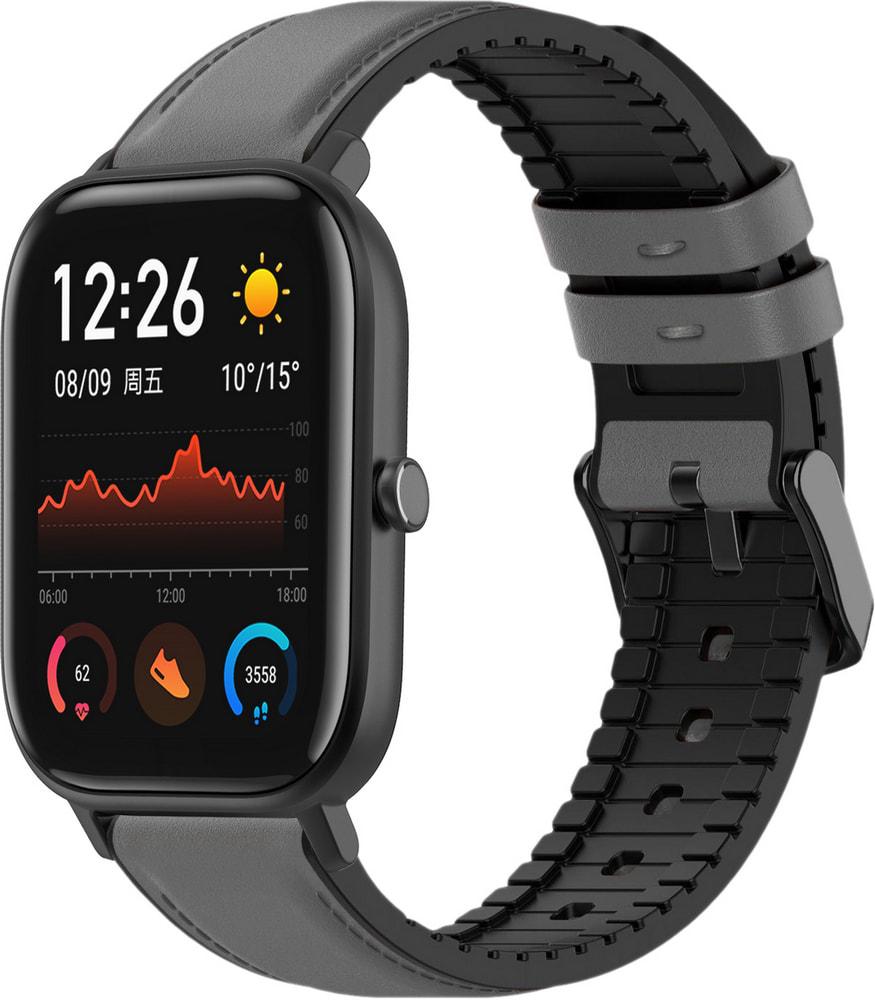 Ремешок кожаный Tamyx для Amazfit GTS Grey (31596-33)