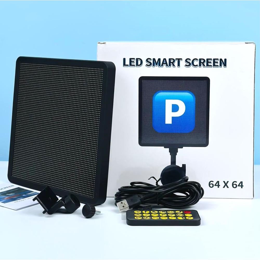Дисплей светодиодный Led Smart Screen для авто APP и пультом pixels 64х64/18,3х18,3х1,6 см (P64SR) - фото 2