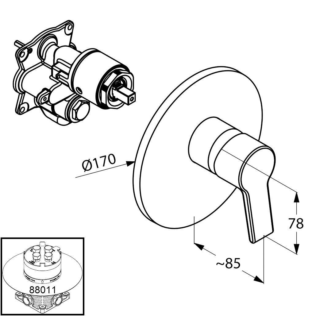 Змішувач для душу KLUDI OCEAN 387550575 - фото 2 Змішувач для душу KLUDI OCEAN 387550575 - фото 2