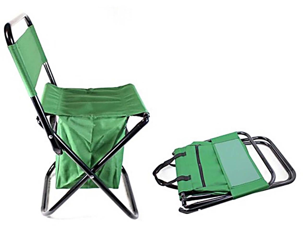 Стілець розкладний туристичний з кишенею кенгуру 27х22х51 см Green - фото 5