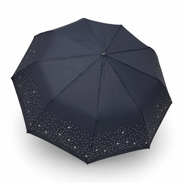 Зонт женский складной Toprain Umbrella 501 №6 полуавтомат со звездочками Темно-синий (2770821166)